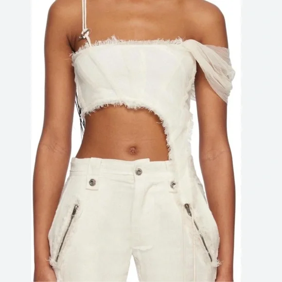 Hyein Seo Off-White Prom Cami Crop Top Tank
